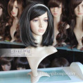 Office Lady Fluffy Medium Long black Party Hair WIG SY38